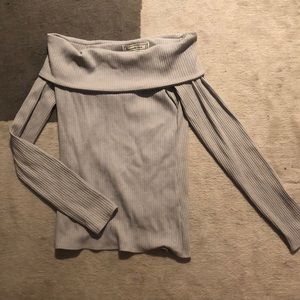 Grey off shoulder sweater